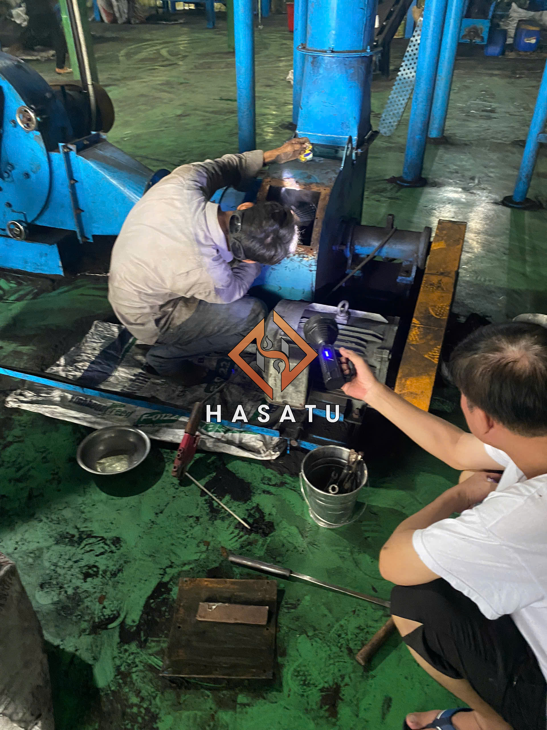 Maintenance of machinery for dust filtration for bbq and hookah charcoal production